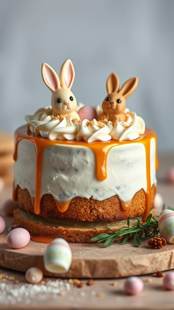 16. Bunny Caramel Latte Cake