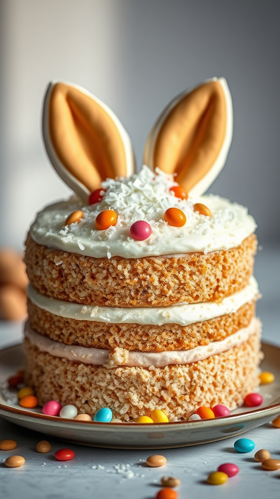 9. Bunny Biscotti Delight Cake