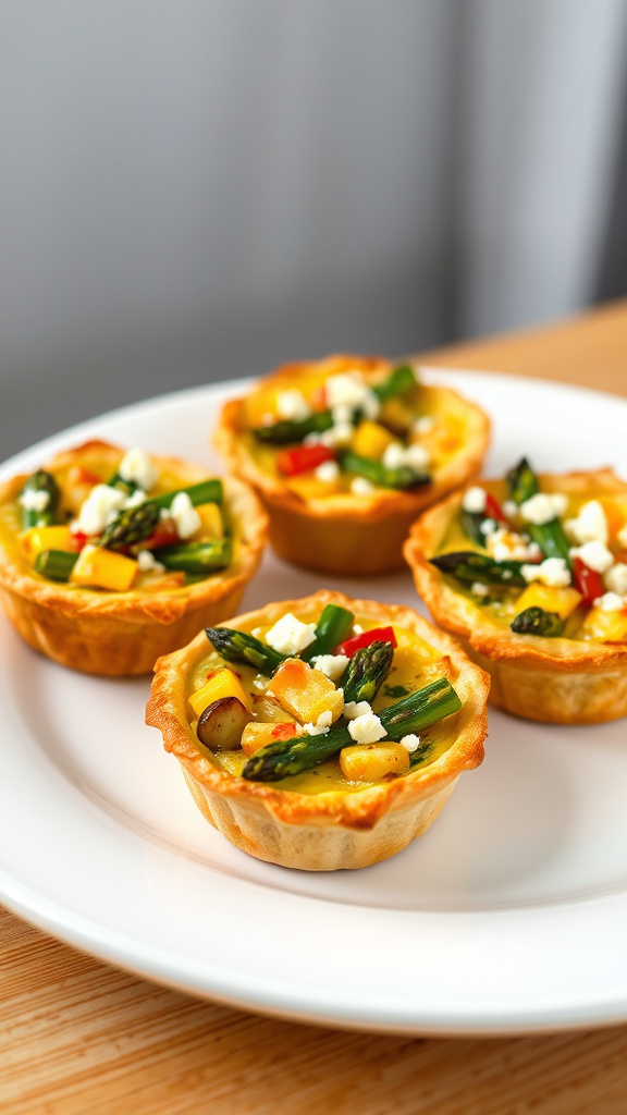 1. Spring Veggie Quiche Tartlets