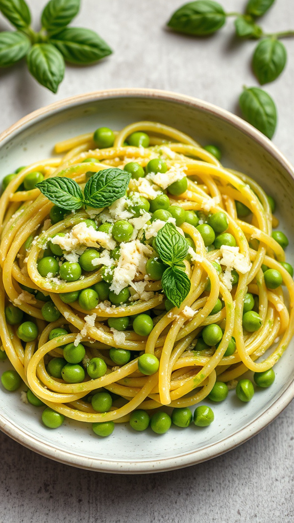 11. Mint Pea Pesto Pasta