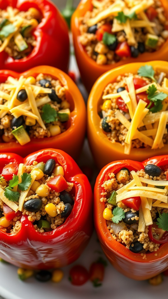 15. Veggie-Packed Stuffed Peppers