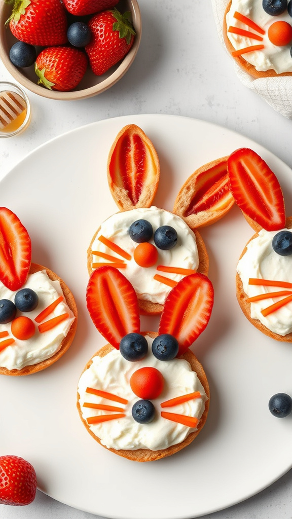 19. Easter Bunny Bagel Bites