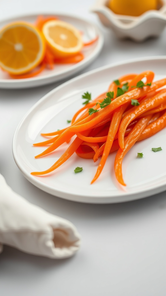 2. Citrus-Glazed Carrot Ribbons