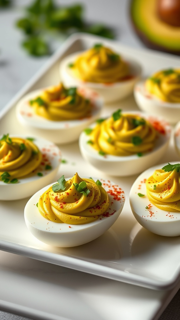 4. Avocado Deviled Eggs