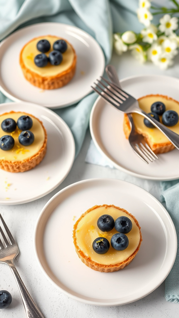 6. Lemon Blueberry Mini Cheesecakes