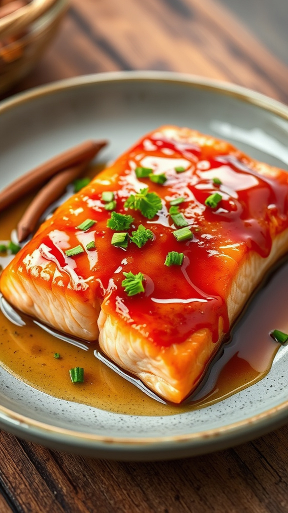 7. Honey Garlic Glazed Salmon