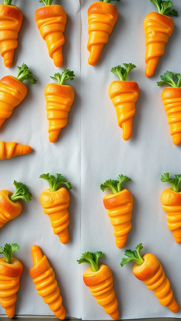 12. Carrot-Shaped Cheese Twists