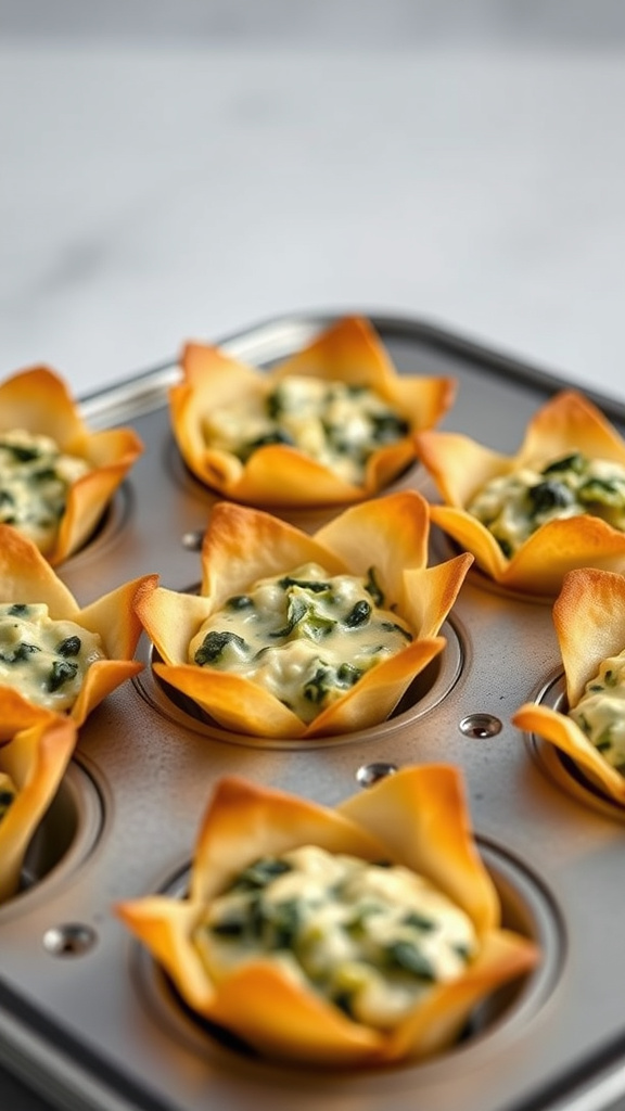 13. Spinach Artichoke Dip Cups