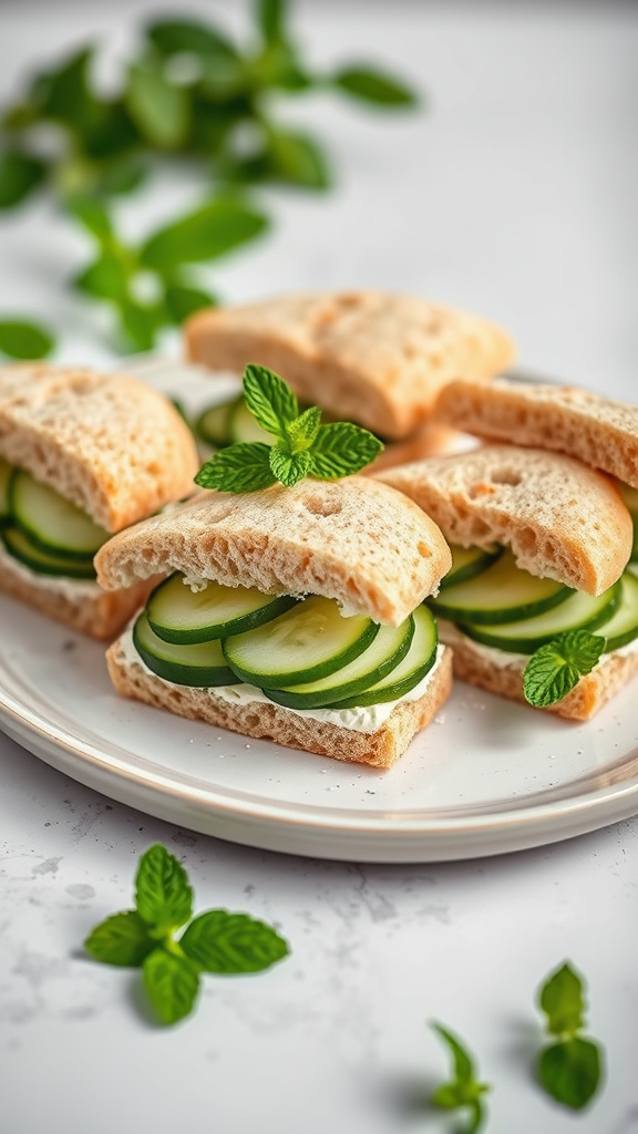 18. Cucumber Mint Tea Sandwiches