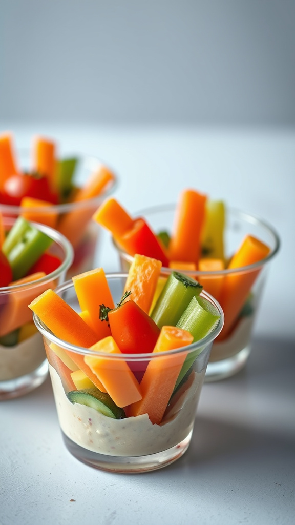 19. Colorful Easter Veggie Shooters