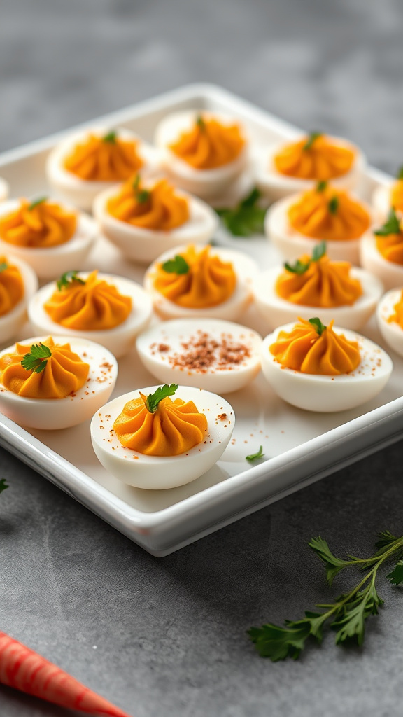 22. Carrot-Cumin Deviled Eggs