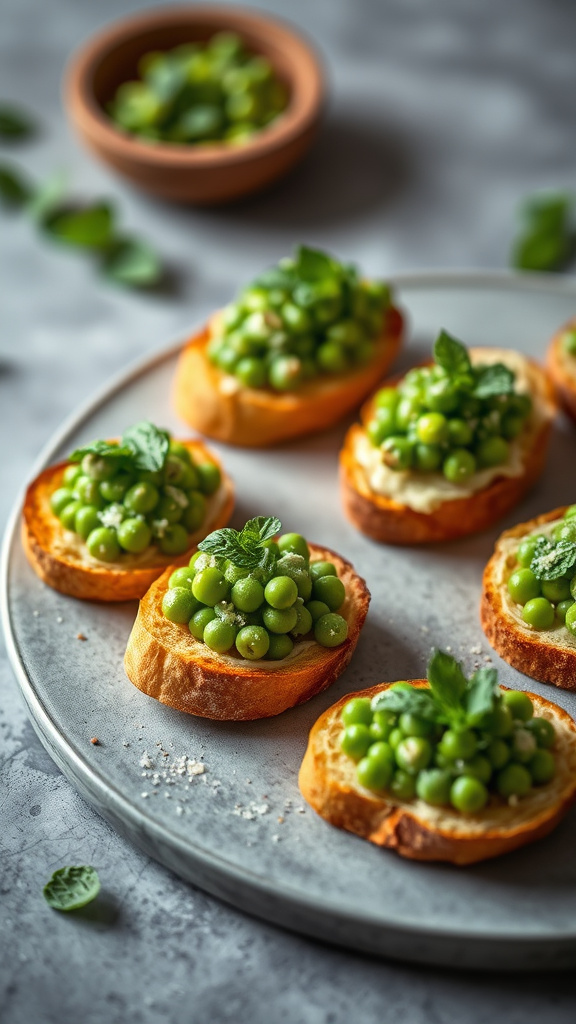 3. Spring Pea Crostini