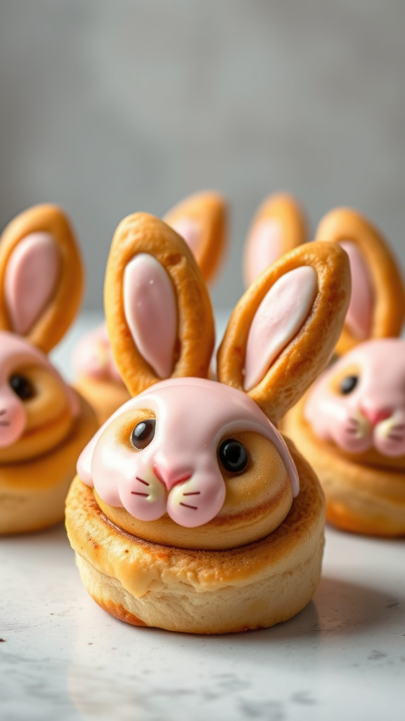 1. Pastel Bunny Cinnamon Rolls