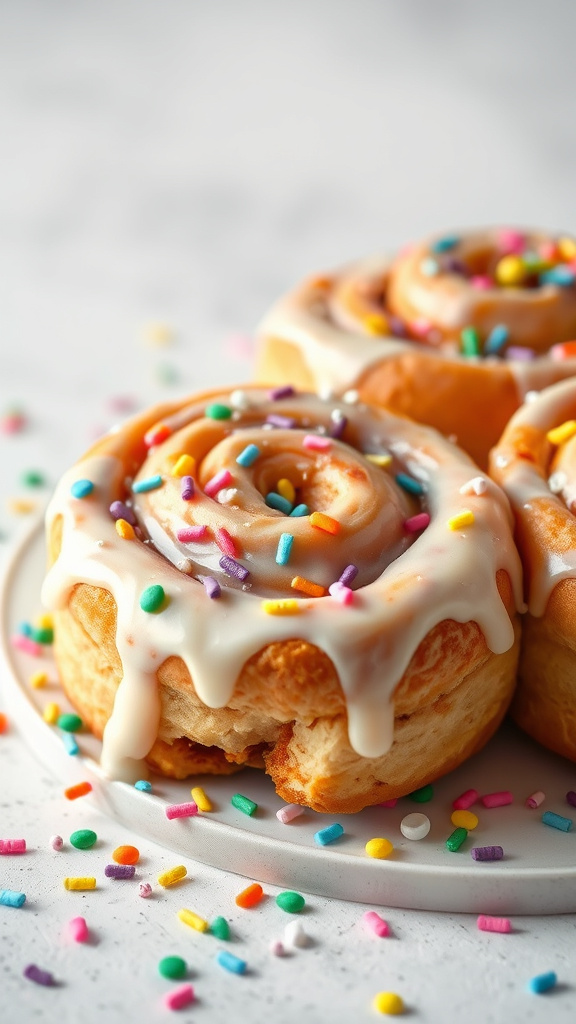 19. Funfetti Easter Cinnamon Rolls