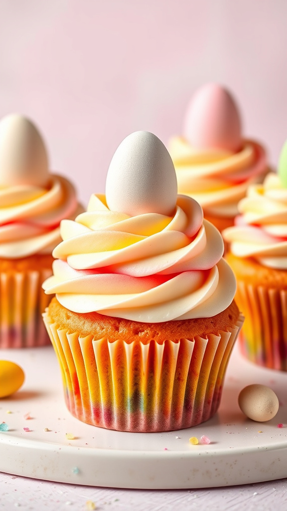 2. Rainbow Easter Egg Cupcakes