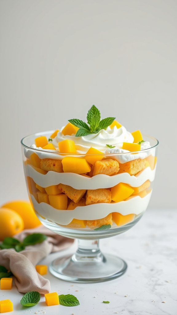 18. Mango Mint Sunrise Trifle