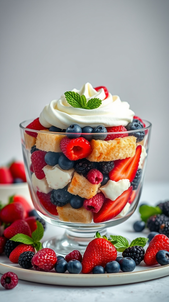 6. Berry Enchanted Garden Trifle