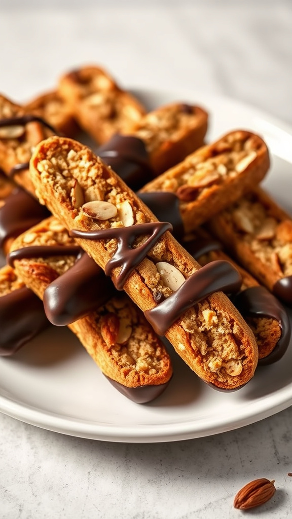 8. Chocolate-Dipped Biscotti Twists