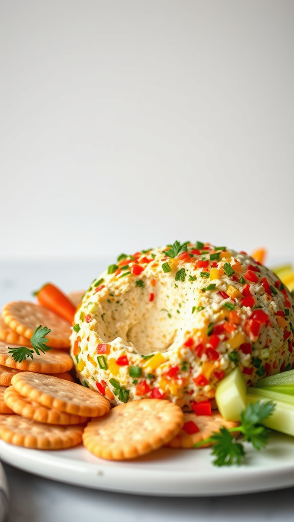 1. Spring Garden Veggie Cheese Ball