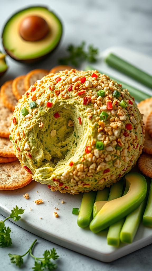 14. Garden Fresh Avocado Cheese Ball