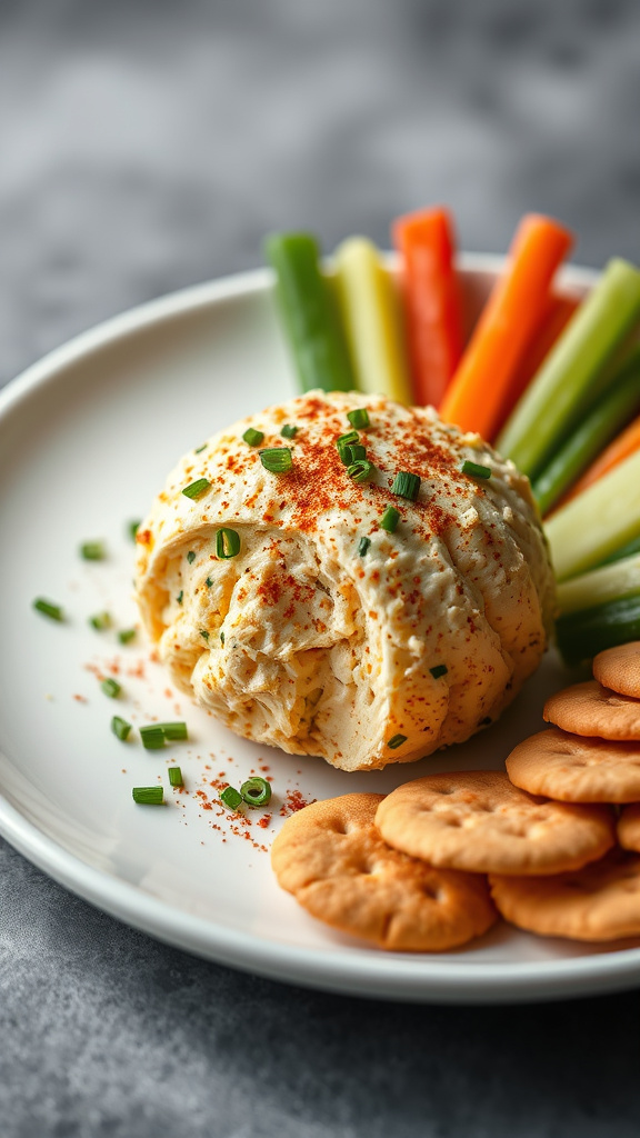 4. Deviled Egg Cheese Ball Surprise