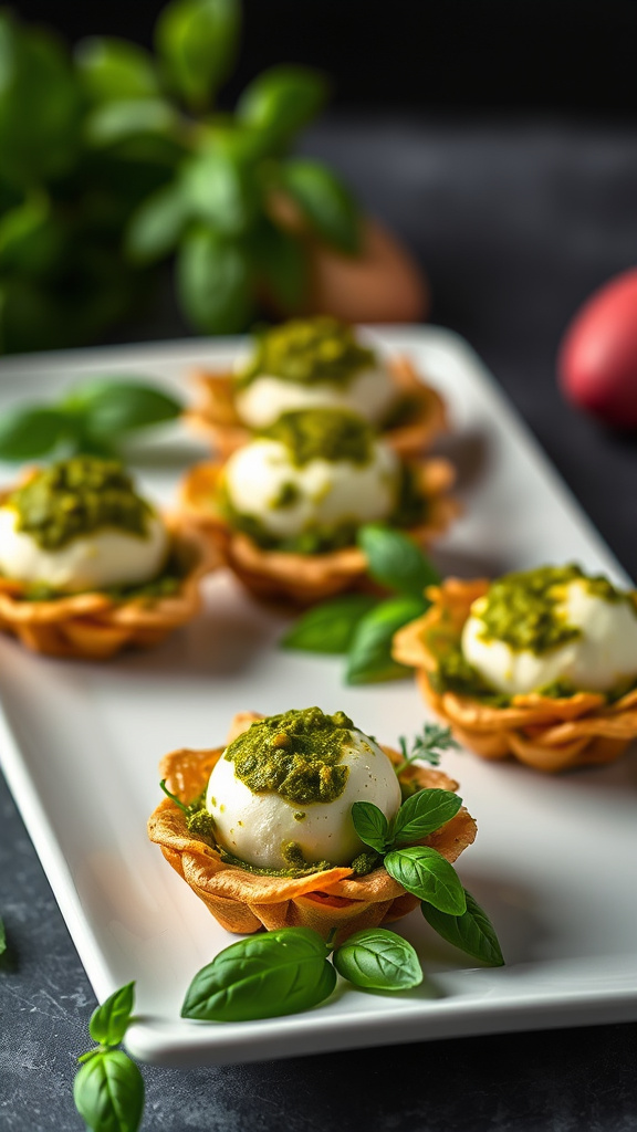 6. Creamy Pesto Nests Cheese Ball