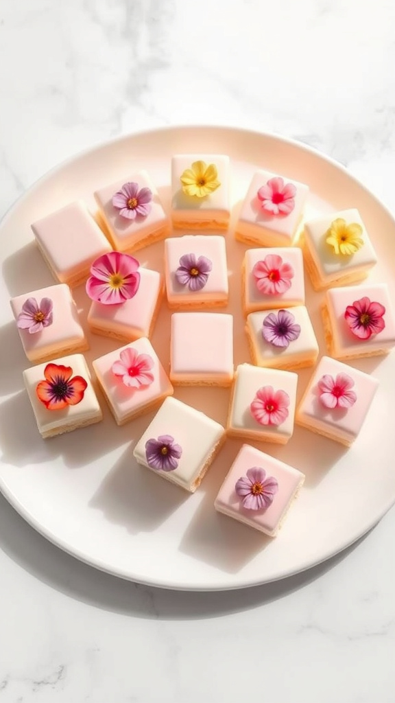 18. Floral Fondant Petit Fours