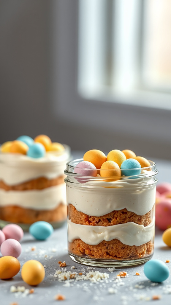 4. Mini Egg Cheesecake Jars