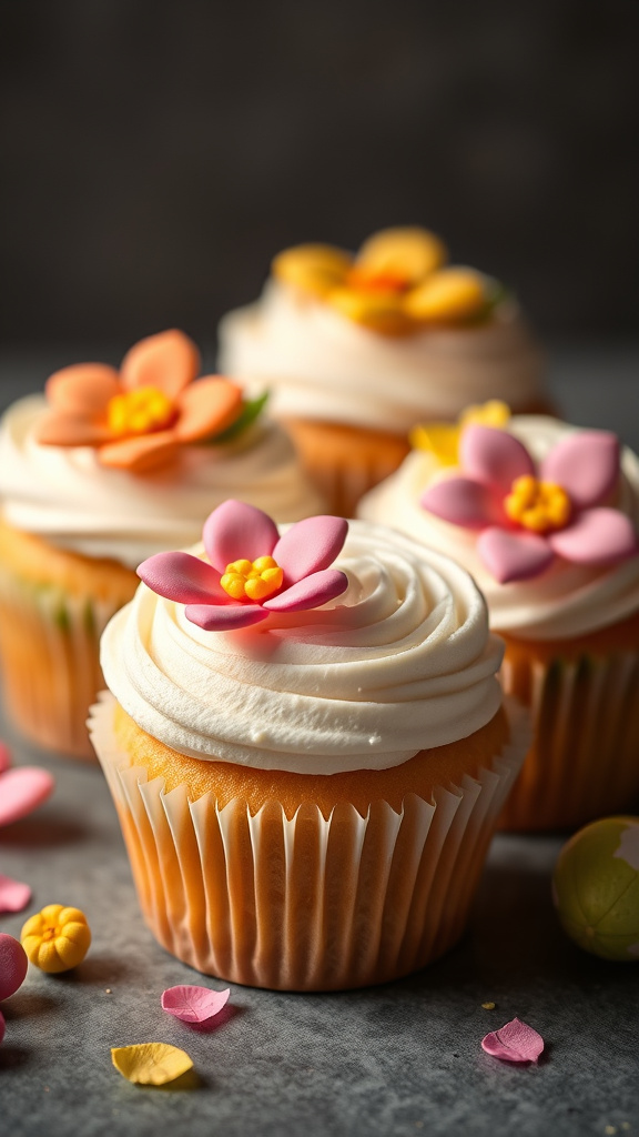 8. Springtime Flower Cupcakes