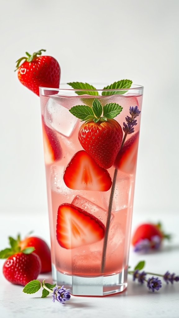 16. Strawberry Lavender Easter Fizz