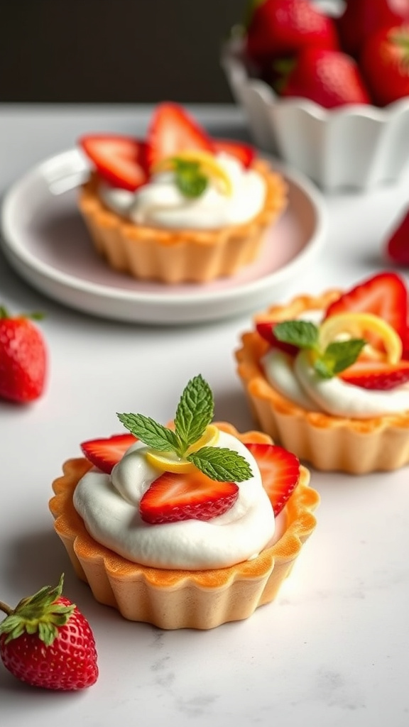 2. Springtime Strawberry Cream Tarts