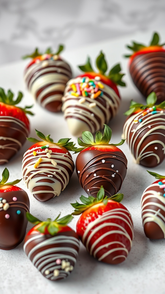 5. Chocolate-Dipped Strawberry Eggs