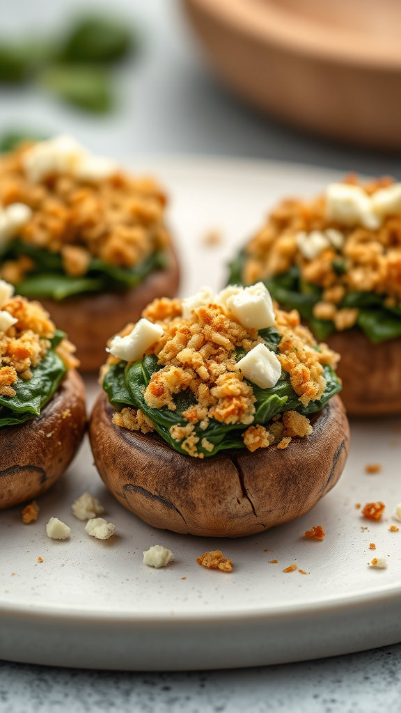 10. Spinach and Feta Stuffed Mushrooms