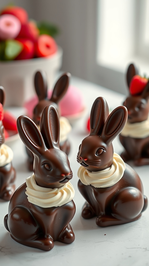 11. Decadent Dark Chocolate Bunny Cups