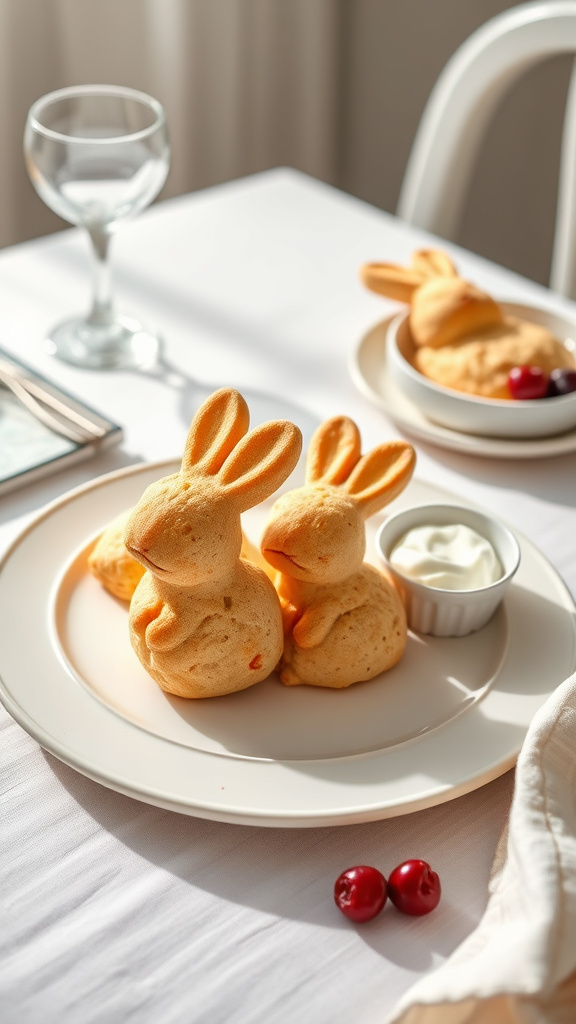 13. Bunny-Shaped Vanilla Scones