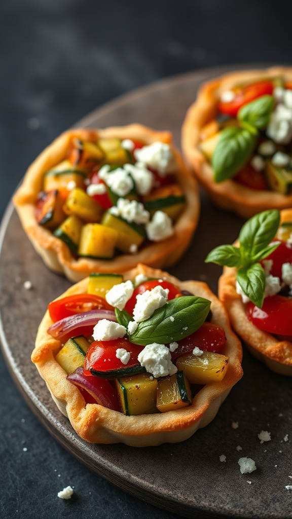 14. Roasted Veggie Tartlets