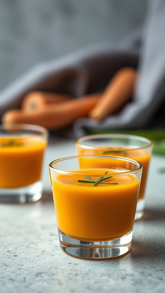 18. Carrot Ginger Soup Shooters