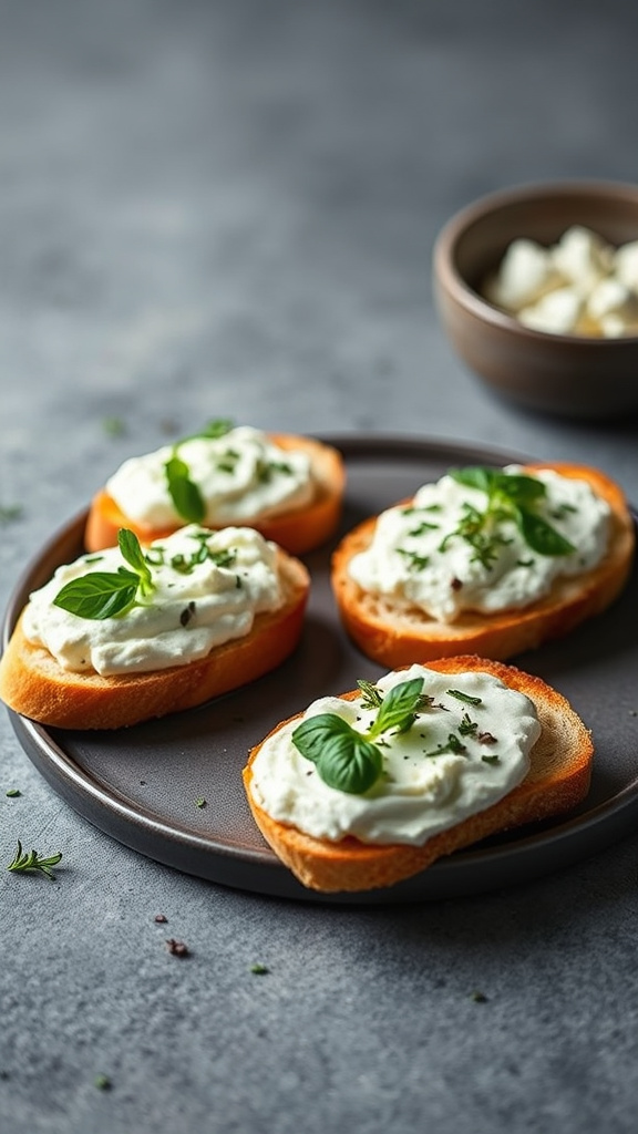 19. Whipped Feta Crostini with Herbs