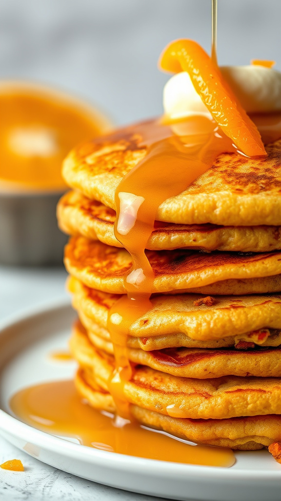 2. Citrus-Glazed Carrot Cake Pancakes