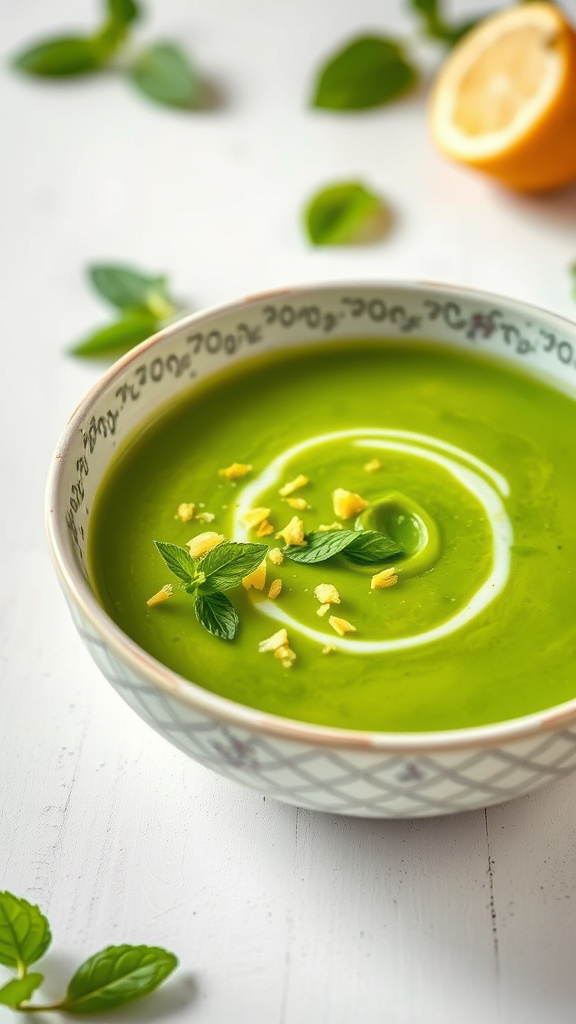 21. Sweet Pea and Mint Soup