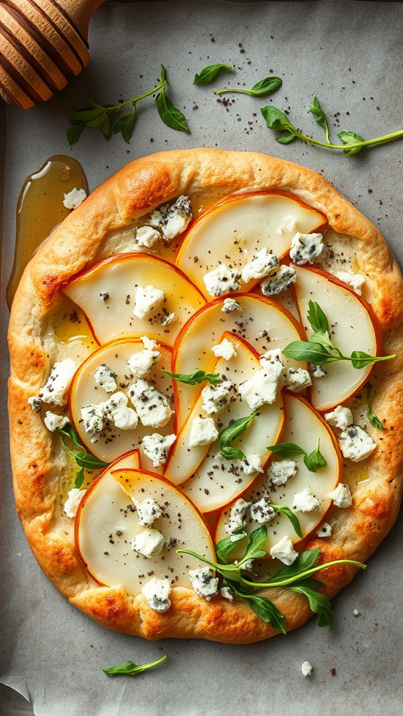 23. Pear and Blue Cheese Flatbread