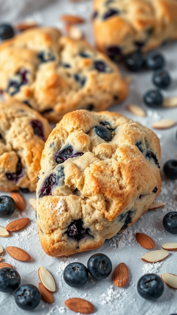 6. Vegan Blueberry Almond Scones