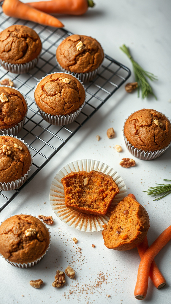 21. Cinnamon Walnut Carrot Cake Muffins