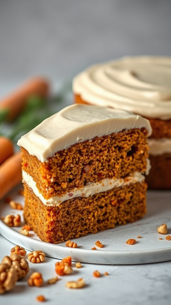 6. Vegan Carrot Cake with Cashew Frosting