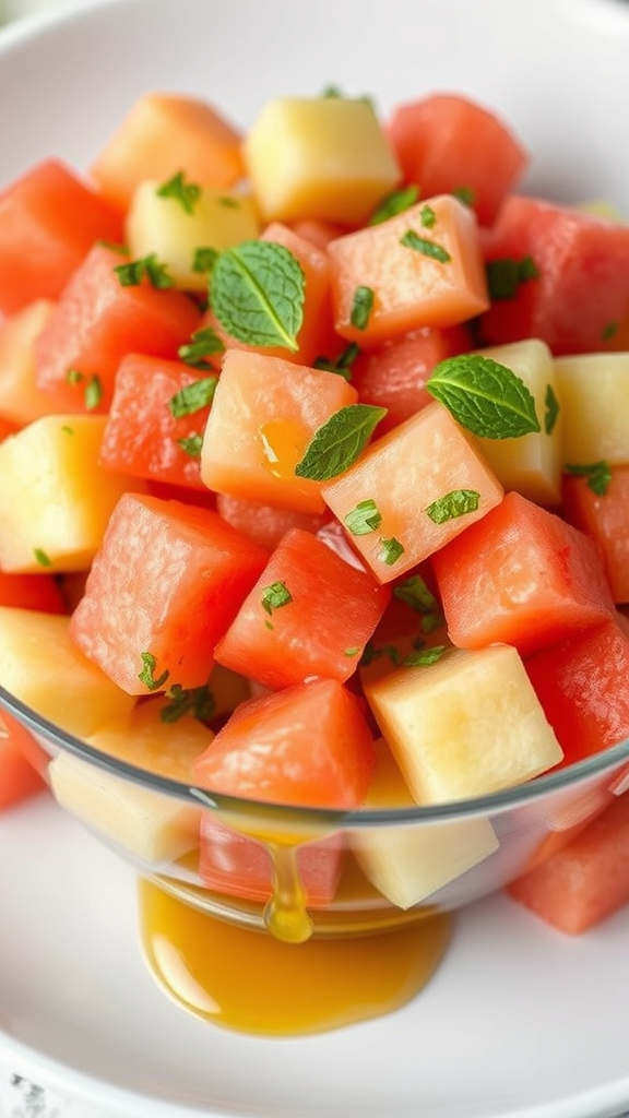 13. Honey Lime Melon Salad