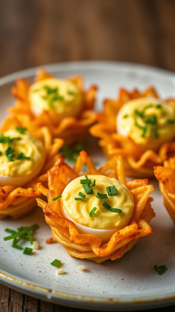 1. Deviled Egg Chicken Nests