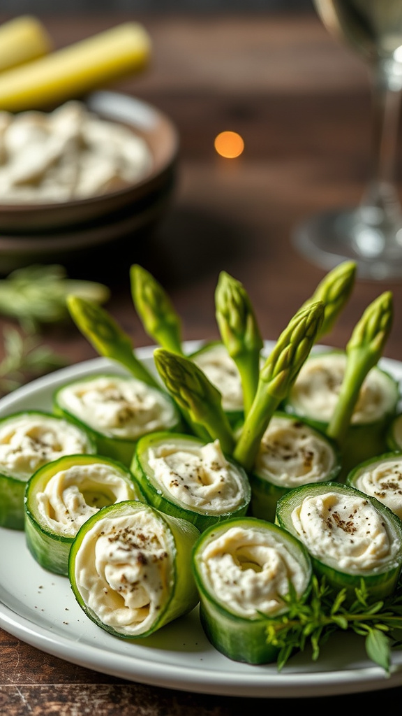 10. Asparagus Cucumber Roll-Ups