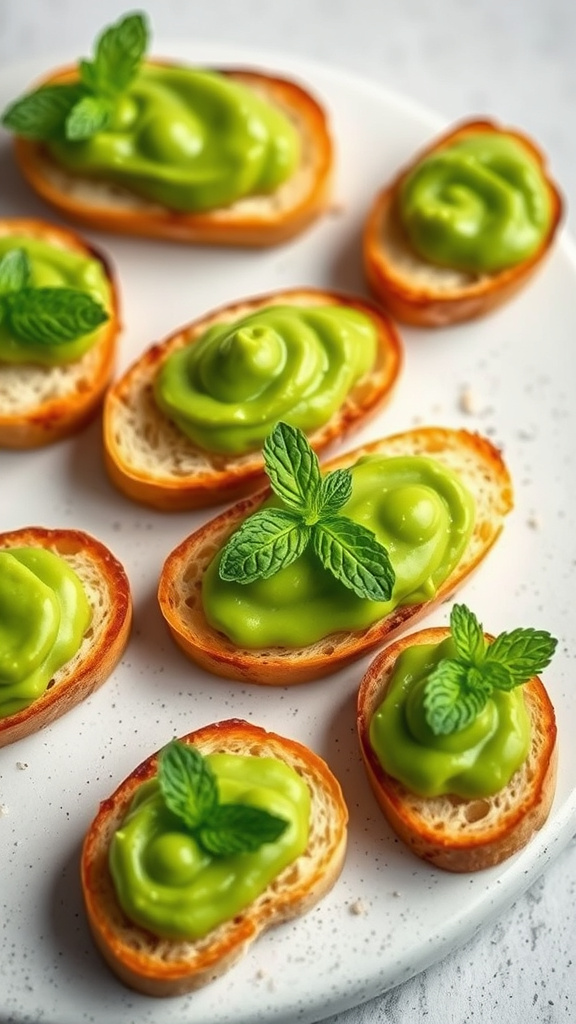 13. Spring Pea Crostini