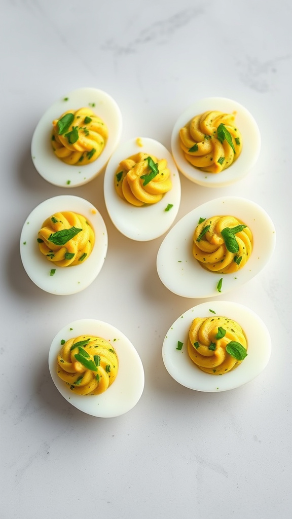 17. Pesto Deviled Eggs