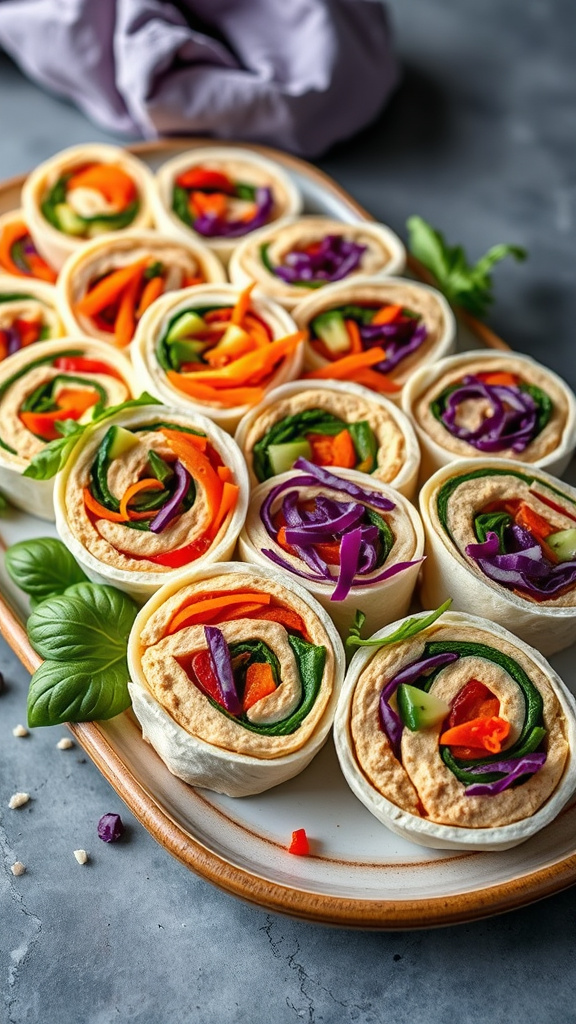 4. Rainbow Veggie Pinwheels